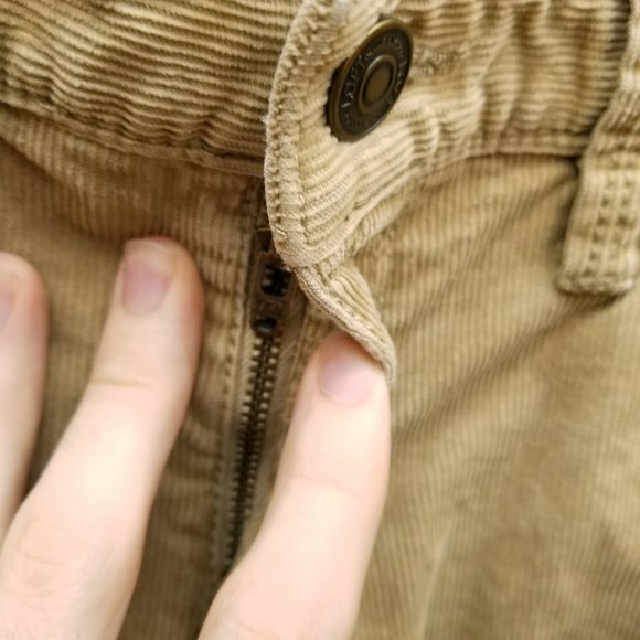 Loft Women's 6P Ann Taylor Corduroy Curvy Tan Bootcut Jeans 31.75" 29.5" 8" - Picture 4 of 11